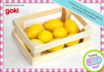 Zitronen in der handgefertigten Holzkiste
